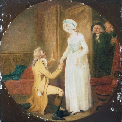 Act V, Scene III of the play She Stoops to Conquer by Oliver Goldsmith by Francis Wheatley