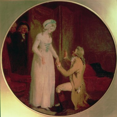 Young Marlow and Miss Hardcastle, scene from 