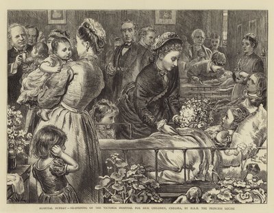 Hospital Sunday, Re-Opening of the Victoria Hospital for Sick Children, Chelsea, by HRH the Princess Louise by Francis Wilfred Lawson