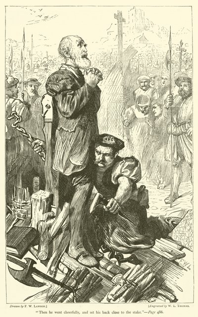 Then he went cheerfully, and set his back close to the stake by Francis Wilfred Lawson