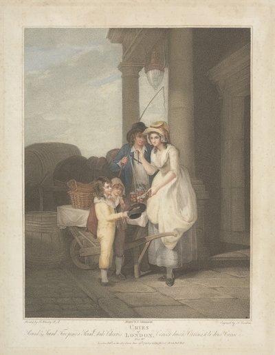 Cries of London: Round and Sound, Five Pence a Pound, Duke Cherries, engraved by Anthony Cardon by Francis after Wheatley