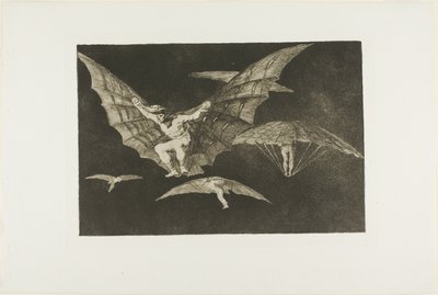 A Way of Flying, from Disparates, published as plate 13 in Los Proverbios (Proverbs) by Francisco Jose de Goya y Lucientes