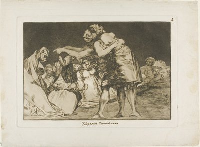 She Who is Ill Wed Never Misses a Chance to Say So, Plate Seven from Los Proverbios by Francisco Jose de Goya y Lucientes