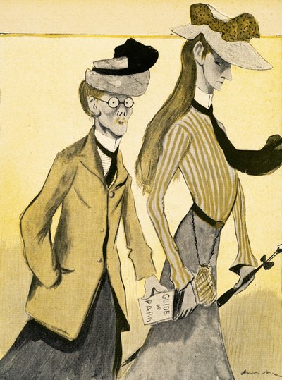A young English Woman in France with her chaperone, 1903 by Francisco Sancha y Lengo