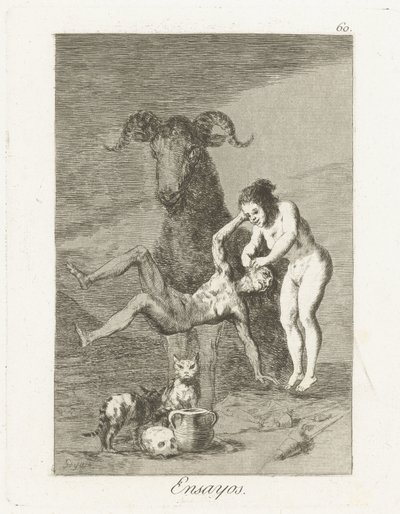 Trials (Los Caprichos) by Francisco de Goya