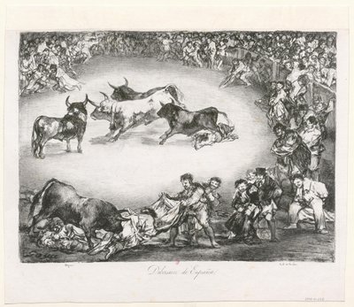 [The Bulls of Bordeaux: Spanish Entertainment] by Francisco de Goya