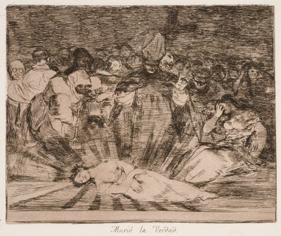 Truth has Died from the series The Disasters of War by Francisco de Goya
