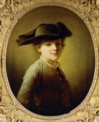 Young Boy with Three-Cornered Hat by Francois-Hubert Drouais
