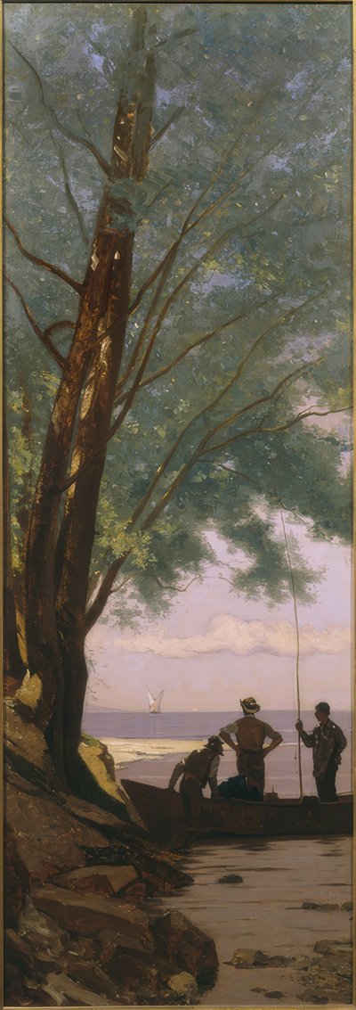 The Estuary of the Veveyse by Francois-Louis-David Bocion