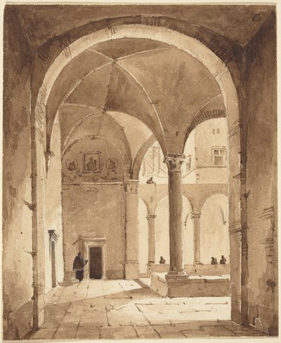 A Cloister by Francois-Marius Granet
