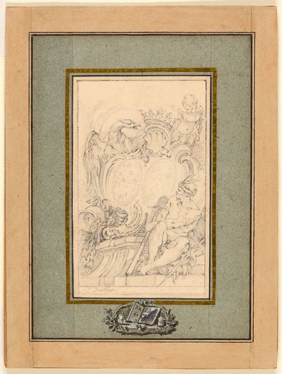 Armorial Bookplate for Crozat, Baron de Thiers by François Boucher