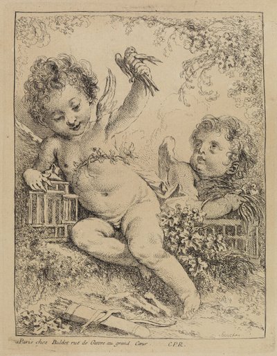 The Caged Dove by François Boucher