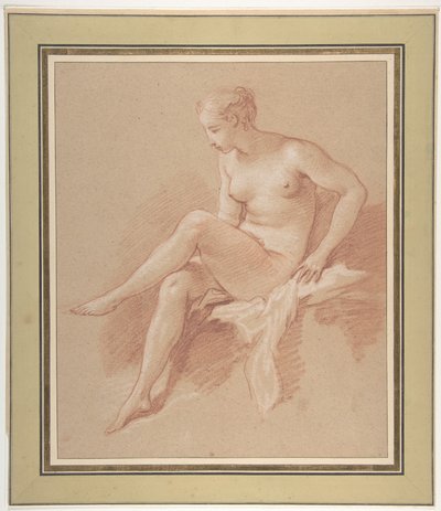 Seated Female Nude by François Boucher