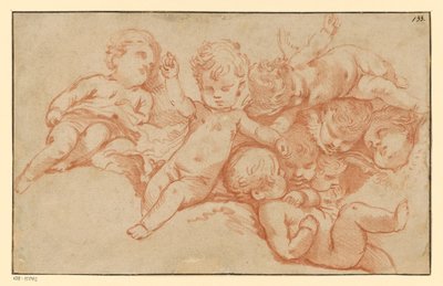 Playing Putti (Counterproof) by François Boucher