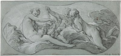 The Three Graces Playing with Cupid by François Boucher