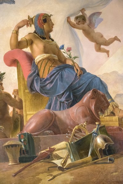 The Study and Genia Devote Ancient Egypt to Greece by Francois Edouard Picot