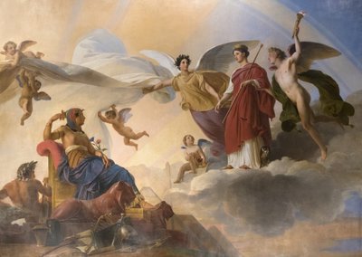 The Study and Genia Devote Ancient Egypt to Greece by Francois Edouard Picot