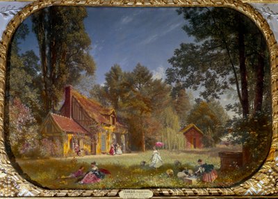 View of the hamlet of Chantilly by Francois Louis Francais