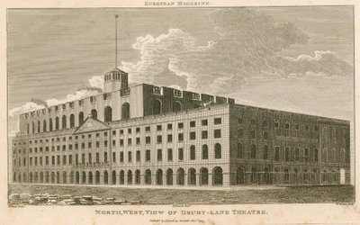 North West View of Drury Lane Theatre, London by Francois Louis Thomas Francia