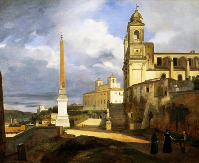 Trinity of Death and Villa Medici in Rome by Francois Marius Granet