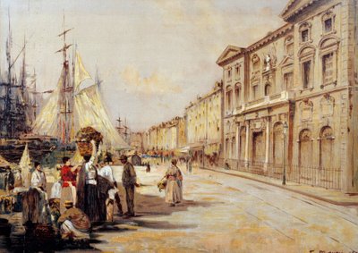 View of the Quai Saint Jean in Marseille by Francois Maury