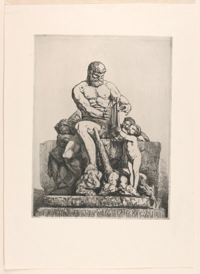 Hercules, plate one from Twelve Etchings by Chifflart by Francois Nicolas Chifflart