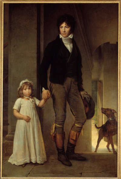 Portrait of the Painter Jean Baptiste Isabey and His Daughter by Baron François Pascal Simon Gérard
