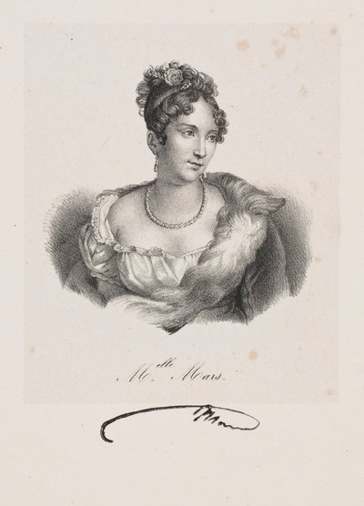 Portrait of Miss Mars (pseudonym of Anne Françoise Hyppolyte Boutet Salvetat) by Francois Seraphin Delpech