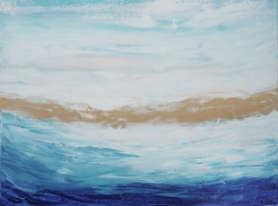 Coastal Gold and Blue by Françoise Wattré