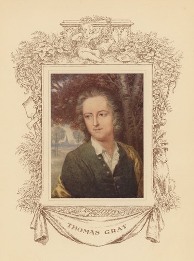 Portrait of the poet Thomas Gray by Frank Adams