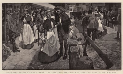 Good-Bye, Nurses Bidding Farewell to Convalescents from a Military Hospital in South Africa by Frank Craig