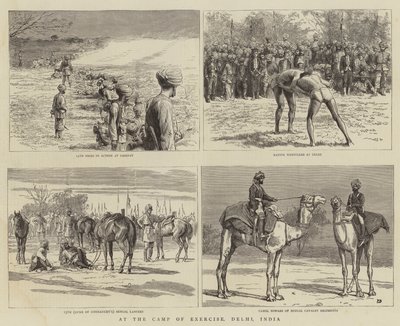 At the Camp of Exercise, Delhi, India by Frank Dadd