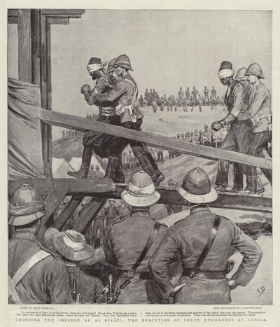Crossing the Bridge of Al Sirat, the Execution of Three Murderers at Candia by Frank Dadd