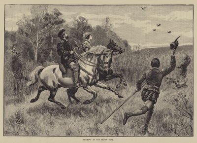 Hawking in the Olden Time by Frank Dadd