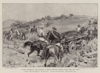 The Matabele Revolt, provisioning Buluwayo by Frank Dadd