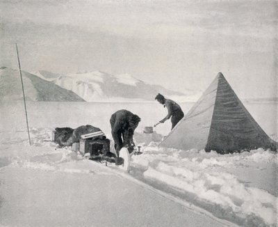 Heavy Sledging in New Snow Off Point Disappointment by Frank Debenham