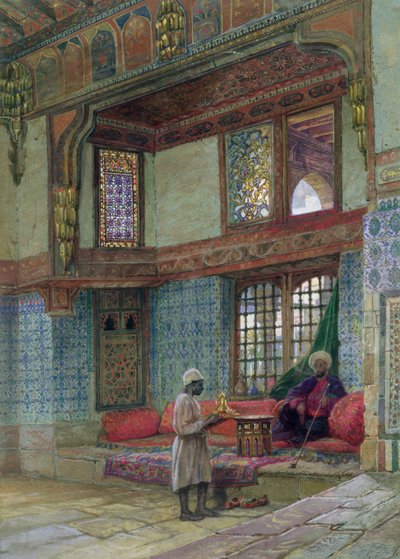 Recess in the reception room in the house of the Mufti Sheik El Mahadi, Cairo by Frank Dillon