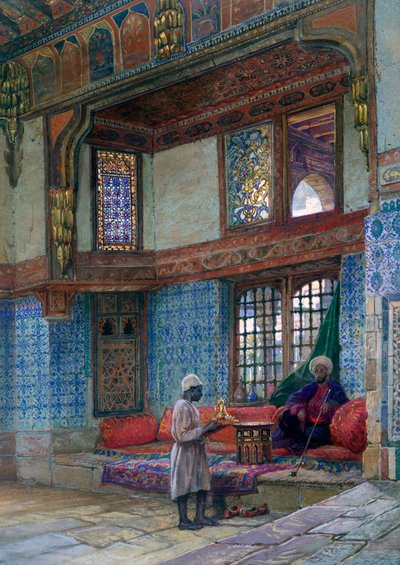 Recess in the reception room of Mufti Sheik El Mahadis house, Cairo by Frank Dillon