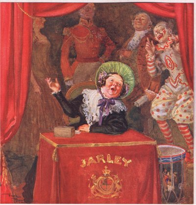 Mrs Jarley sat in the pay place, chinking silver moneys from noon to night by Frank Reynolds