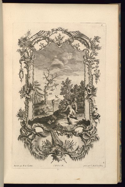 Design for Cartouche with Large and Small Compartments by François de Cuvilliés the Elder