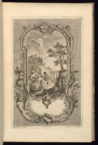 Design for Cartouche with Large and Small Compartments by François de Cuvilliés the Elder