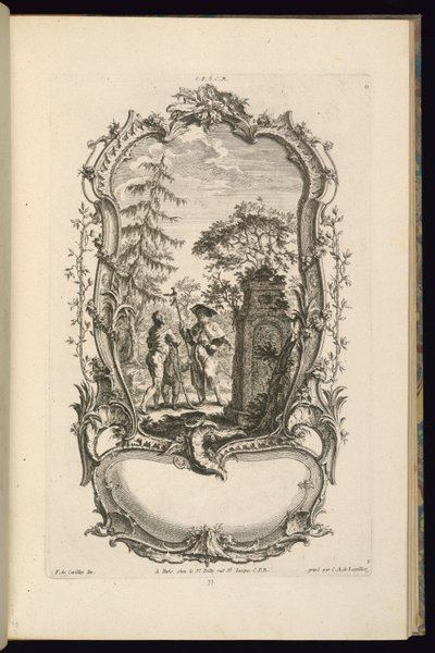 Design for a Cartouche with Large and Small Compartments by François de Cuvilliés the Elder