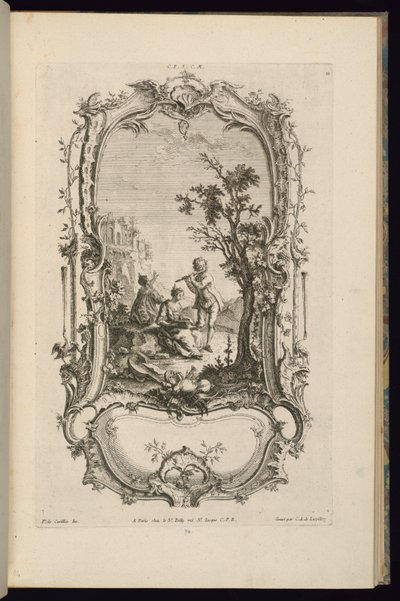Design for a Cartouche with Large and Small Compartments by François de Cuvilliés the Elder