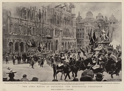 The Lord Mayor at Brussels, the Historical Procession by Frans Gaillard