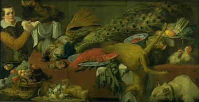 Larder with Game, Fruit, Vegetables and a Servant by Frans Snijders