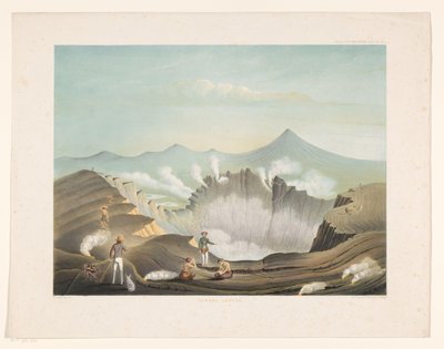 Volcano Guntur in West Java (Atlas of Plates Containing Eleven Picturesque Views, Belonging to the Work Java, Its Shape, Its Plant Decoration and Internal Structure) by Frans Wilhelm Junghuhn