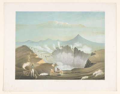 Mount Guntur in West Java by Frans Wilhelm Junghuhn