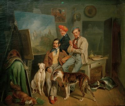 The Brothers Benno, Franz, and Eugen Adam in the Studio by Franz Adam