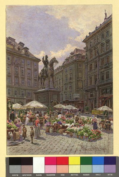 Radetzky Monument with War Ministry at Am Hof by Franz Alt