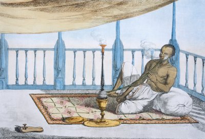Man Smoking a Hookah of Hashish or Opium, from 